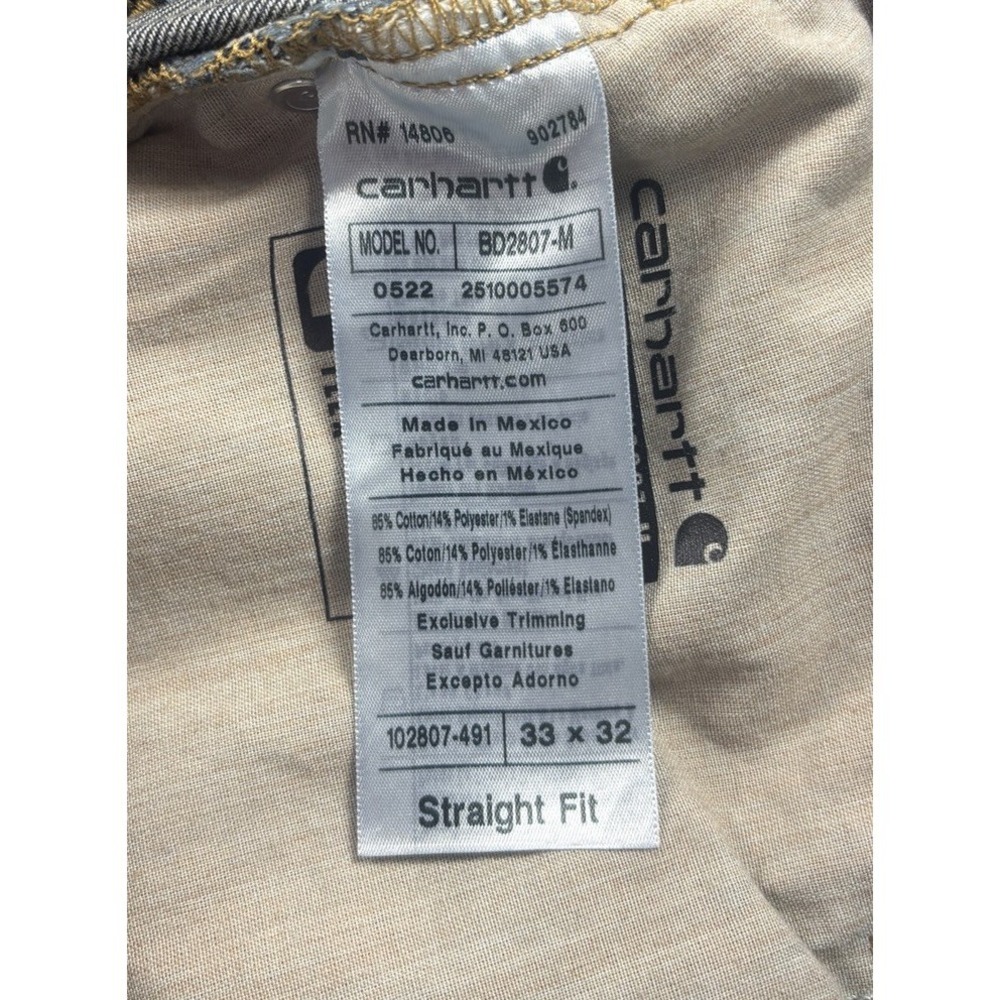 Carhartt Rugged Flex Straight Fit Jeans Mens 33x32 Dark Wash Stretch Denim Ranch - Picture 4 of 12